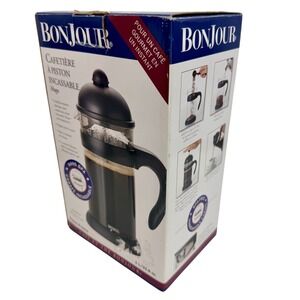 Bonjour Hugo Unbreakable French Press 8 Cup 33.8oz Black 53397 Tritan BPA Free